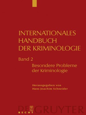 cover image of Besondere Probleme der Kriminologie